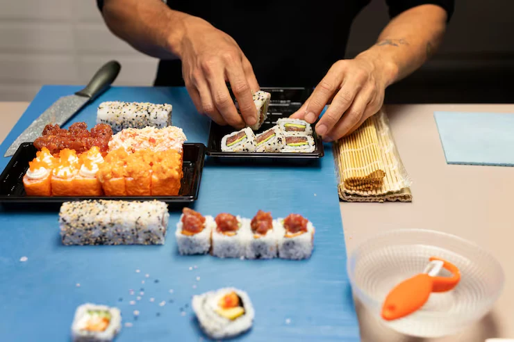 Precision-crafted sushi and traditional Chinese dim sum from Bali Restaurant and Cafe Association partners.