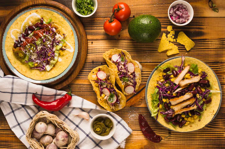 tacos and vibrant Mediterranean platters available via Bali Restaurant and Cafe Association members.